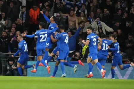 Greece beat England for first time after late winner