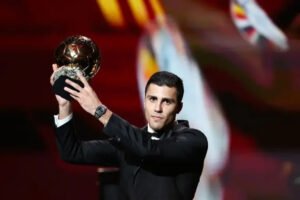 Rodri wins 2024 Ballon d'Or