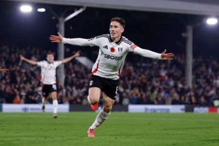 Fulham equaliser came when Wilson met a cross at the near post and, with the outside of his boot, looped the ball over goalkeeper Flekken into the far corner