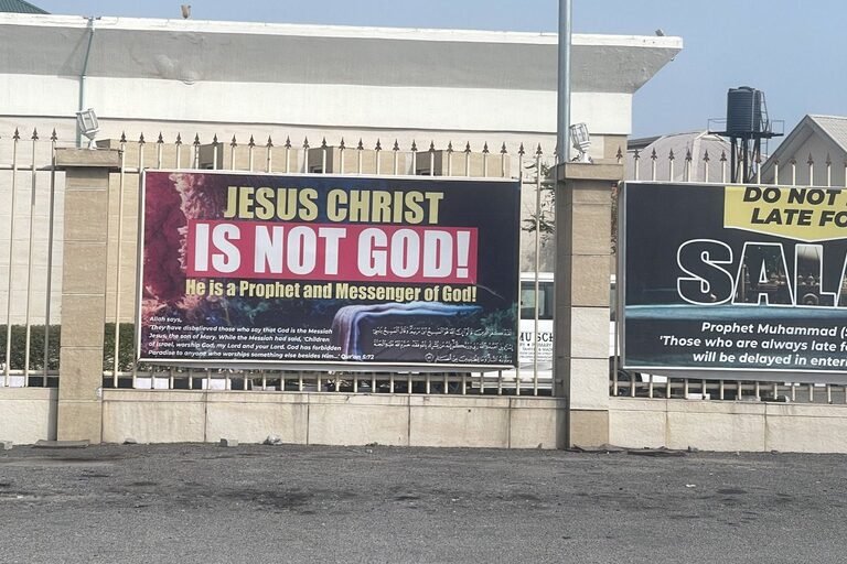 ‘Jesus is not God’ banner removed from Lekki mosque following backlash ‘Jesus is not God’ banner removed from Lekki mosque following backlash