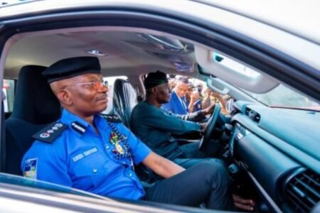 Lagos State Governor Babajide Sanwo-Olu and Inspector General of Police (IGP), Kayode Egbetokun