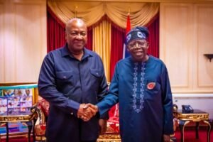 John Mahama, Ghanaian president-elect, visits Tinubu in villa