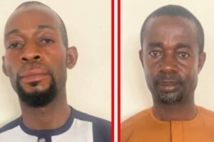 Oil thieves Olufunsho Dayo Chevy and Uwem Udo Nya were sentenced on a one-count charge that bordered on theft and unlicensed dealing in petroleum products