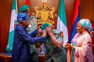 Tinubu decorates ADC with new rank, says he’ll achieve greatness in military