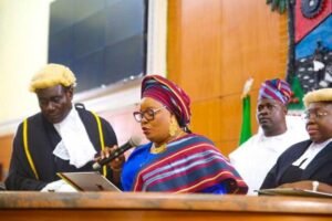 Lagos State House of Assembly has sworn in its first female Speaker, Mojisola Meranda.