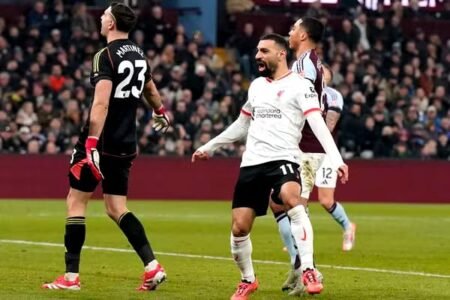 Liverpool's title hopes dented after thrilling 2-2 draw with Aston Villa