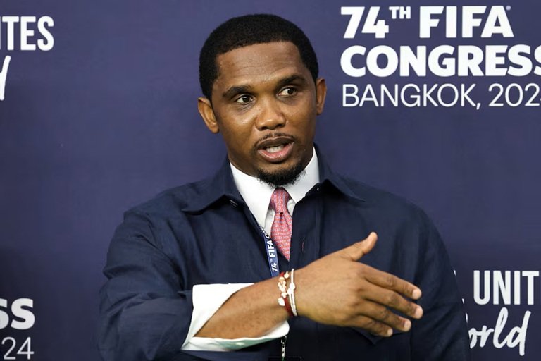 Former Barcelona and Chelsea striker Samuel Eto'o was elected to CAF executive by acclamation