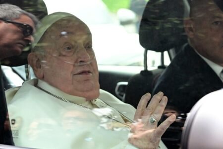 Pope leaves hospital after five weeks pneumonia battle