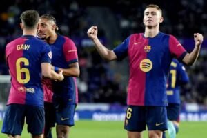 Barcelona young guns rally to sink Valladolid 2-1