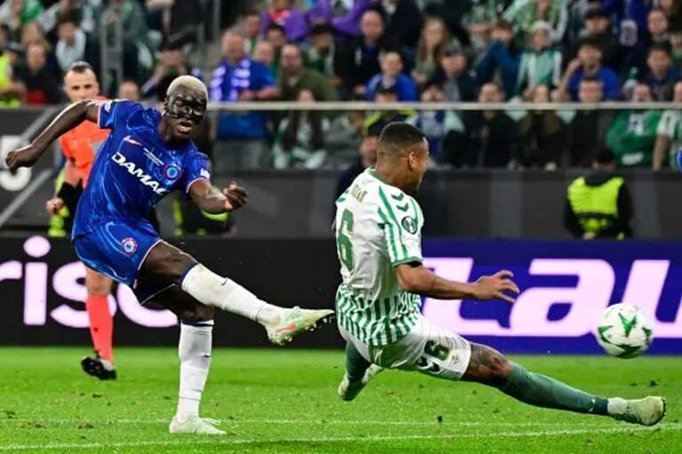 Moises Caicedo scores the winner as Chelsea thrash Real Betis 4-1 to win the Europa Conference League