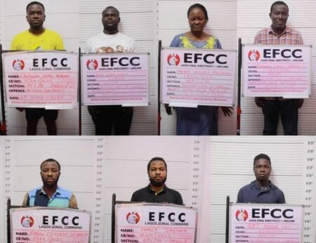Wema Bank: EFCC arraigns three bankers, four others for N8.5bn fraud Wema bank staff, four others arraigned for bank fraud by EFCC in Lagos