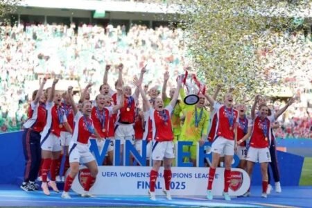 Arsenal shock Barcelona in 1-0 win to clinch women’s Champions League
