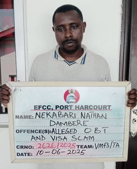 EFCC arraigns Port Harcourt doctor over N39.1m visa fraud EFCC arraigns Port Harcourt doctor over N39.1m visa fraud
