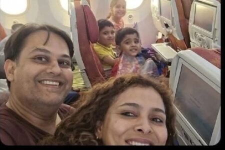 Air India plane crash killed doctor couple, three children Family selfie before Ahmedabad plane crash on Air India Flight 171
