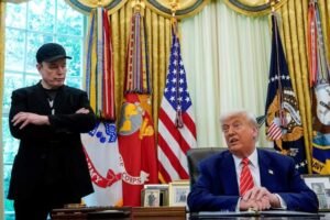 Elon Musk and Donald Trump during the launch of the Department of Government Efficiency (DOGE), the US government cost-cutting initiative that officially ended after 18 months.