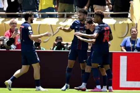 A pricey mistake by Chelsea goalkeeper Filip Jørgensen triggered a late breakdown, as Khvicha Kvaratskhelia’s brace handed Champions League champions Paris St-Germain a three-goal advantage ahead of next week's last-16 second leg.