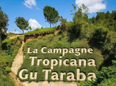 Aerial view of Taraba's hills, lakes and cultural site for new La Campagne Tropicana resort