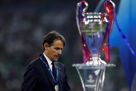 Inzaghi leaves Inter after Champions League final humiliation Simone Inzaghi walks past the Champions League trophy after Inter Milan were humiliated by PSG in Munich