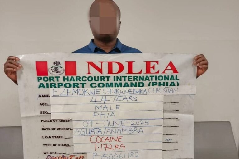 NDLEA arrests Iran-bound businessman Ezemokwe Chukwuebuka with 53 wraps of Cocaine NDLEA arrests Iran-bound businessman Ezemokwe Chukwuebuka with 53 wraps of Cocaine