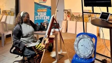 Olivea Lawson: Nigerian visual artist begins 150-hour paint-a-thon to break Guinness World Record