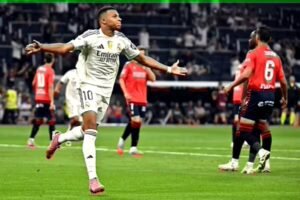 Mbappe opens account as Real Madrid edge Osasuna in season opener