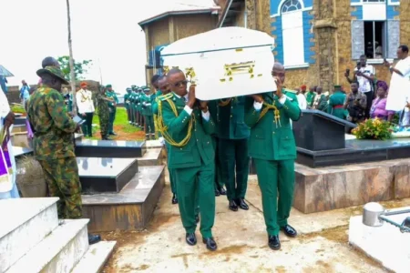 Owolabi Olakulehin, 43rd Olubadan laid to rest in military tradition