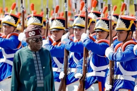 Tinubu receives full military honour in Brazil Tinubu receives full military honour in Brazil