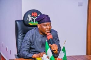 Adamawa gov Fintiri dumps PDP, defects to APC Ahmadu Fintiri, the Governor of Adamawa State, has announced a 24-hour curfew in Lamurde Local Government Area in response to a recent outbreak of communal violence.