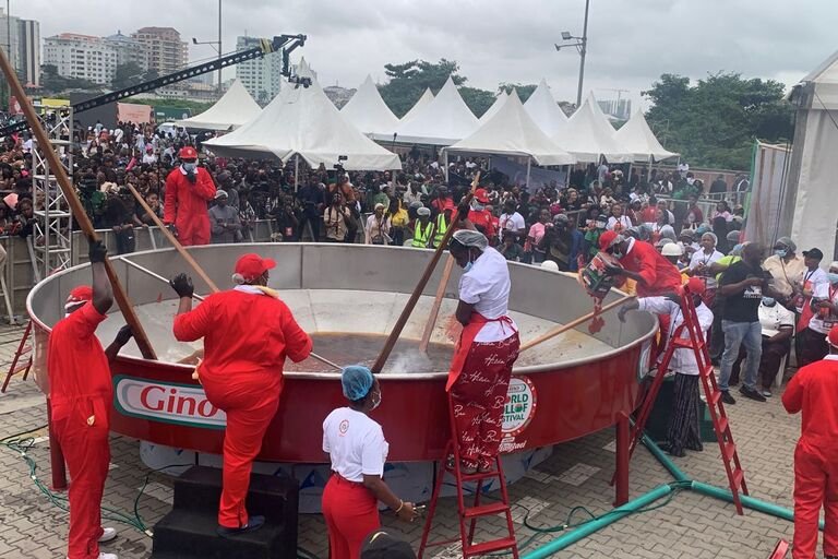 Hilda Baci begins attempt to cook world’s biggest pot of jollof rice