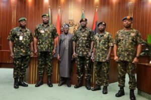Tinubu holds first security meeting with new service chiefs Tinubu holds first security meeting with new service chiefs