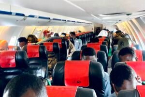 Super Eagles survive aircraft scare, touch down in Uyo for decisive Benin duel