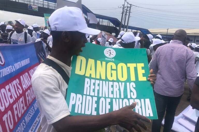 Oyo students protest, rally support for Dangote refinery