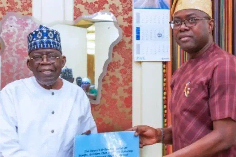 Tinubu meets Makinde, Mutfwang in Aso Rock
