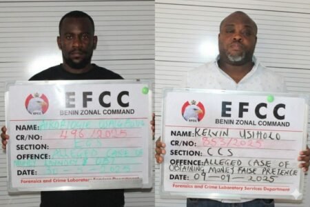 EFCC docks two over alleged N143m fraud in Benin EFCC docks two over alleged N143m fraud in Benin