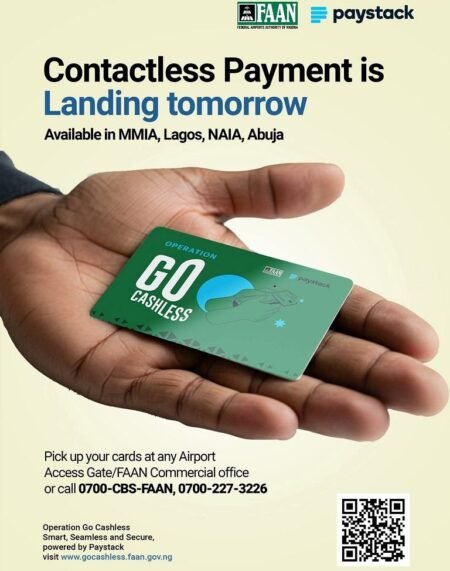FAAN asks passengers to pick up GoCashless cards at airports