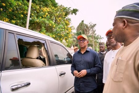 Peter Obi, ADC members escape death as gunmen attack convoy in Edo