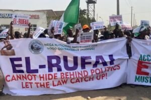 Protesters storm EFCC office demanding El-Rufai’s prosecution
