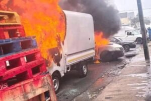 Protesters burn vehicles and vandalise property during unrest in Eastern Cape over alleged Igbo leader coronation