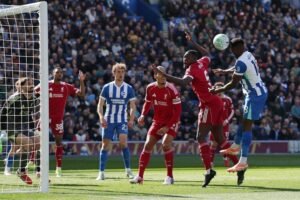 Liverpool suffer 10th league defeat after 2-1 loss to Brighton
