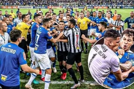 23 Cruzeiro, Mineiro players sent off in Brazilian football brawl