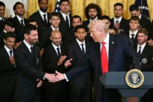 President Donald Trump celebrated Argentina's Lionel Messi and his Inter Miami teammates' 2025 MLS Cup victory on Thursday at the White House.