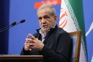 The president of Iran, Masoud Pezeshkian, said on Saturday that his country would never surrender to Israel and the United States as the Middle East war entered its second week.