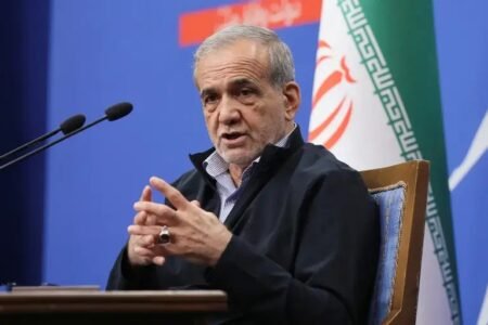 The president of Iran, Masoud Pezeshkian, said on Saturday that his country would never surrender to Israel and the United States as the Middle East war entered its second week.