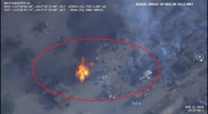 Aftermath of Jilli market air strike near Borno-Yobe border