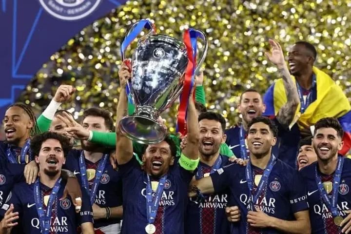 BREAKING: Holders PSG beat Arsenal on penalties to win Champions League PSG players celebrate after defeating Arsenal in a Champions League final penalty shootout, following Gabriel Magalhaes' missed decisive spot-kick in Budapest.