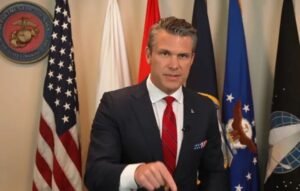 Pete Hegseth speaks during a White House cabinet meeting while discussing US operations against ISIS in Nigeria.