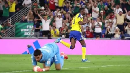 Isak inspires Sweden to five-star win over Tunisia Sweden forward Alexander Isak celebrates after scoring during Sweden's 5-1 victory over Tunisia at the 2026 FIFA World Cup in Monterrey.