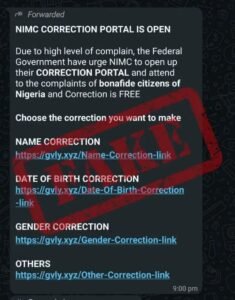 NIMC warns against fake NIN correction portal scam NIMC warns against fake NIN correction portal scam