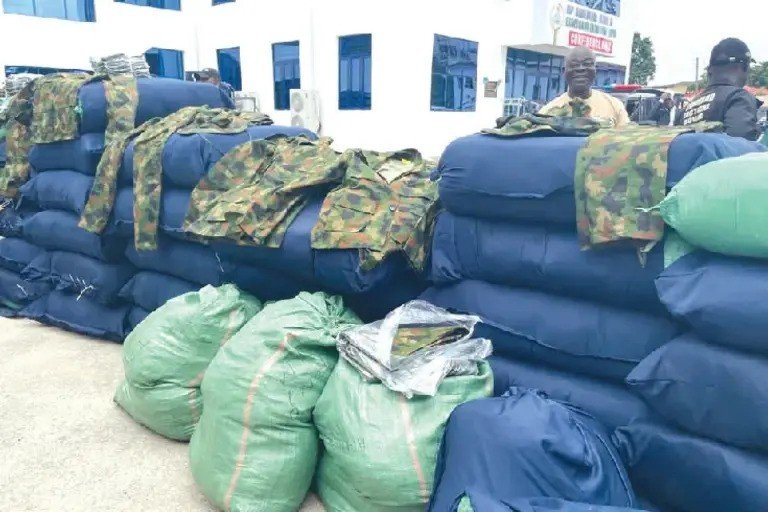 Police in Lagos intercept 47 sacks of military uniforms