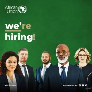 African Union recruitment poster that sparked social media backlash over perceived lack of African representation.